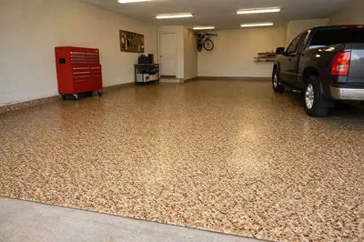 Flake epoxy garage floor Pittsburgh PA