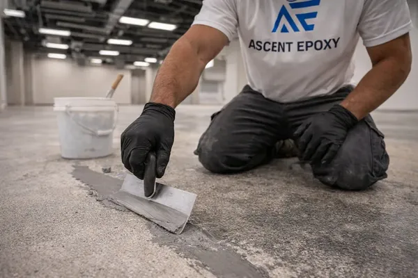 Surface preparation on commercial concrete floor in Pittsburgh