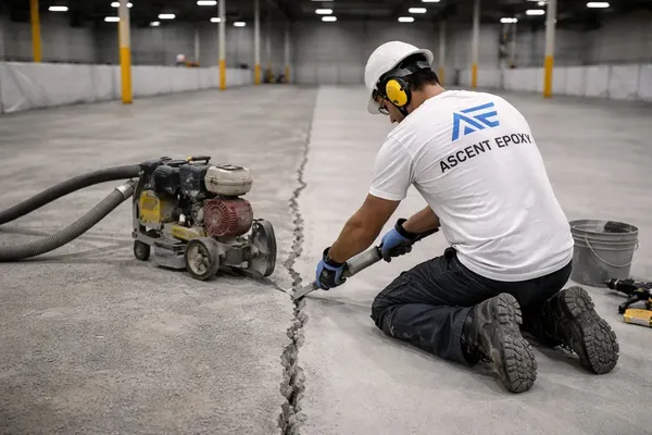 Industrial floor crack repair and substrate preparation Pittsburgh