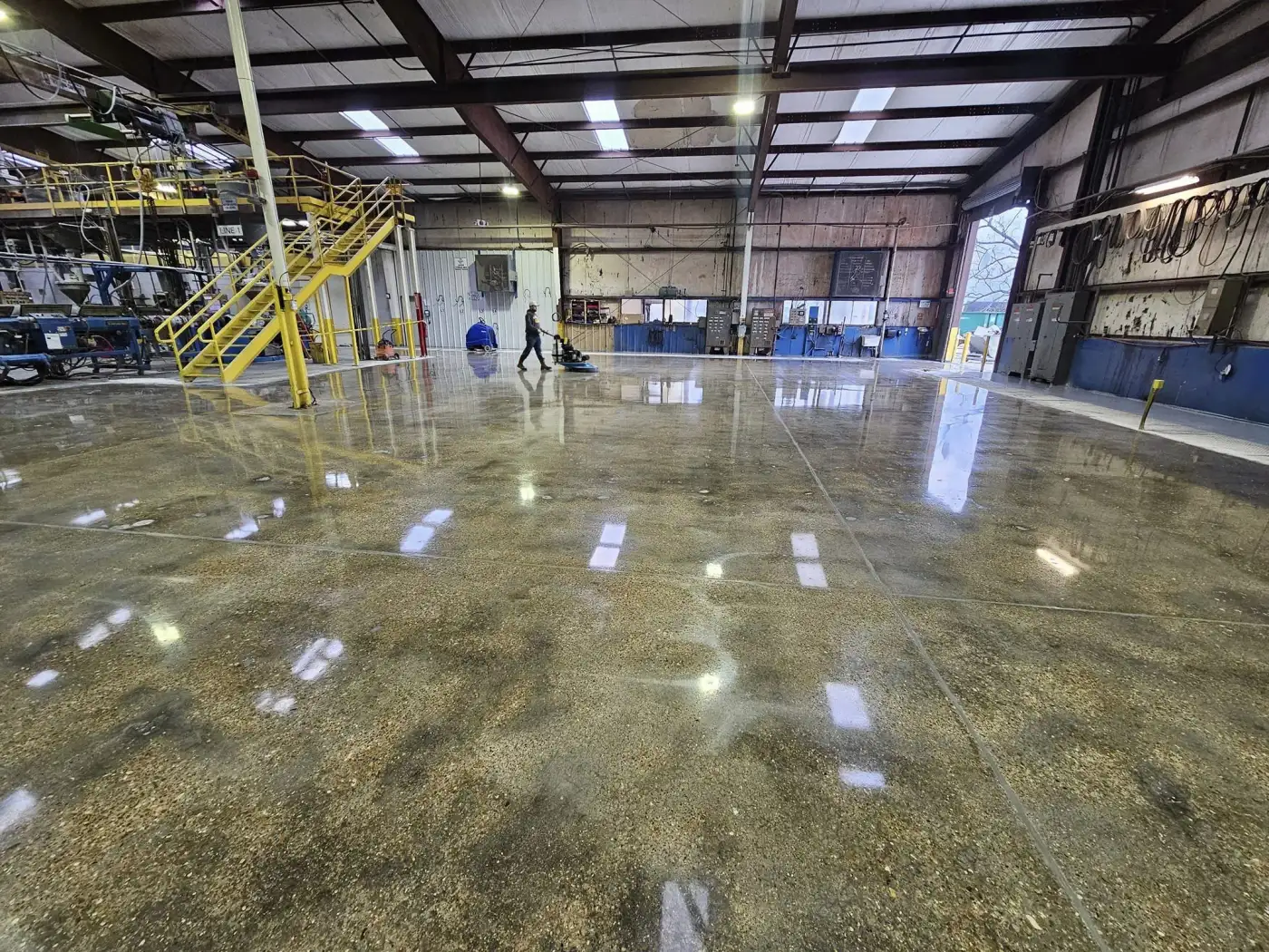 Industrial polished concrete floor Pittsburgh