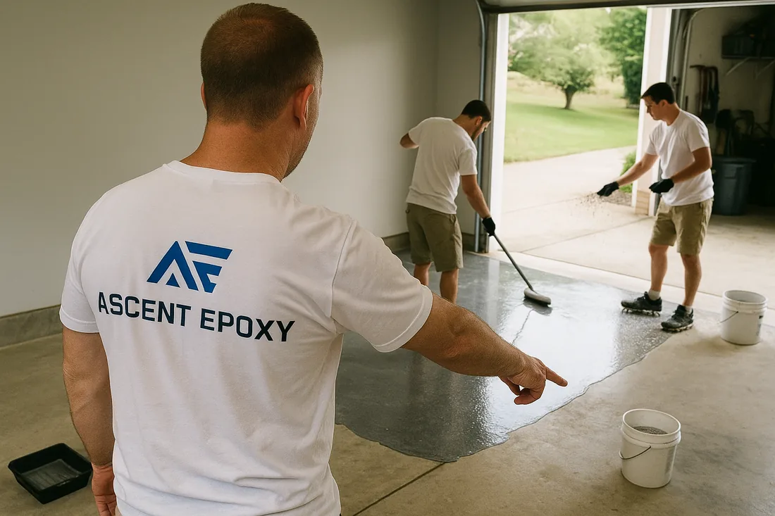 Ascent Epoxy Pittsburgh installation team at work